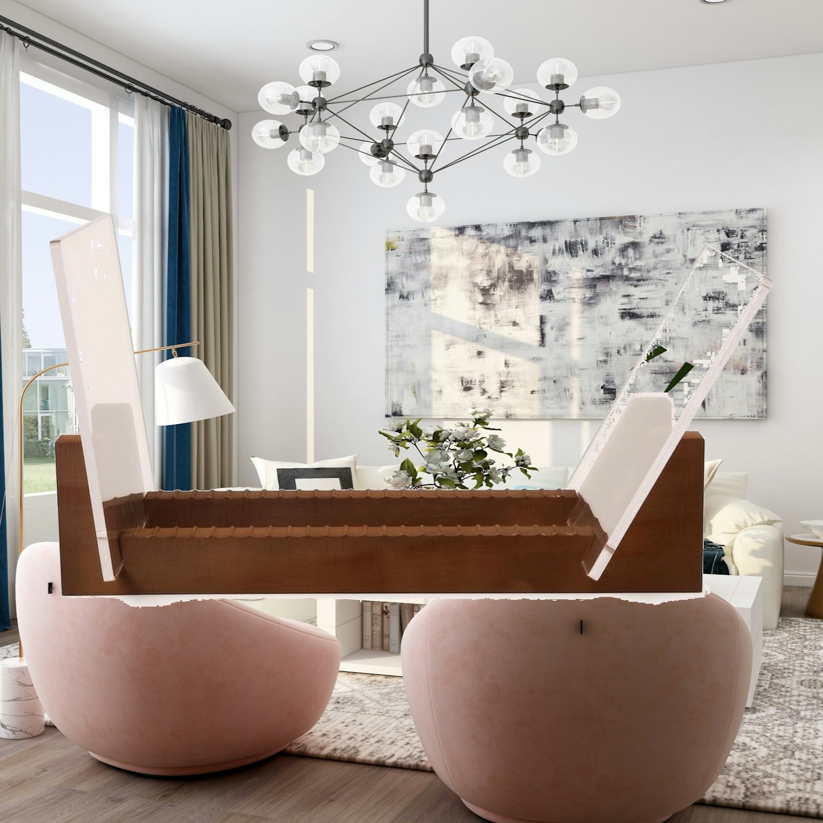 Display Stand Wood - Soporte de Vinilo con Paneles Acrílicos,