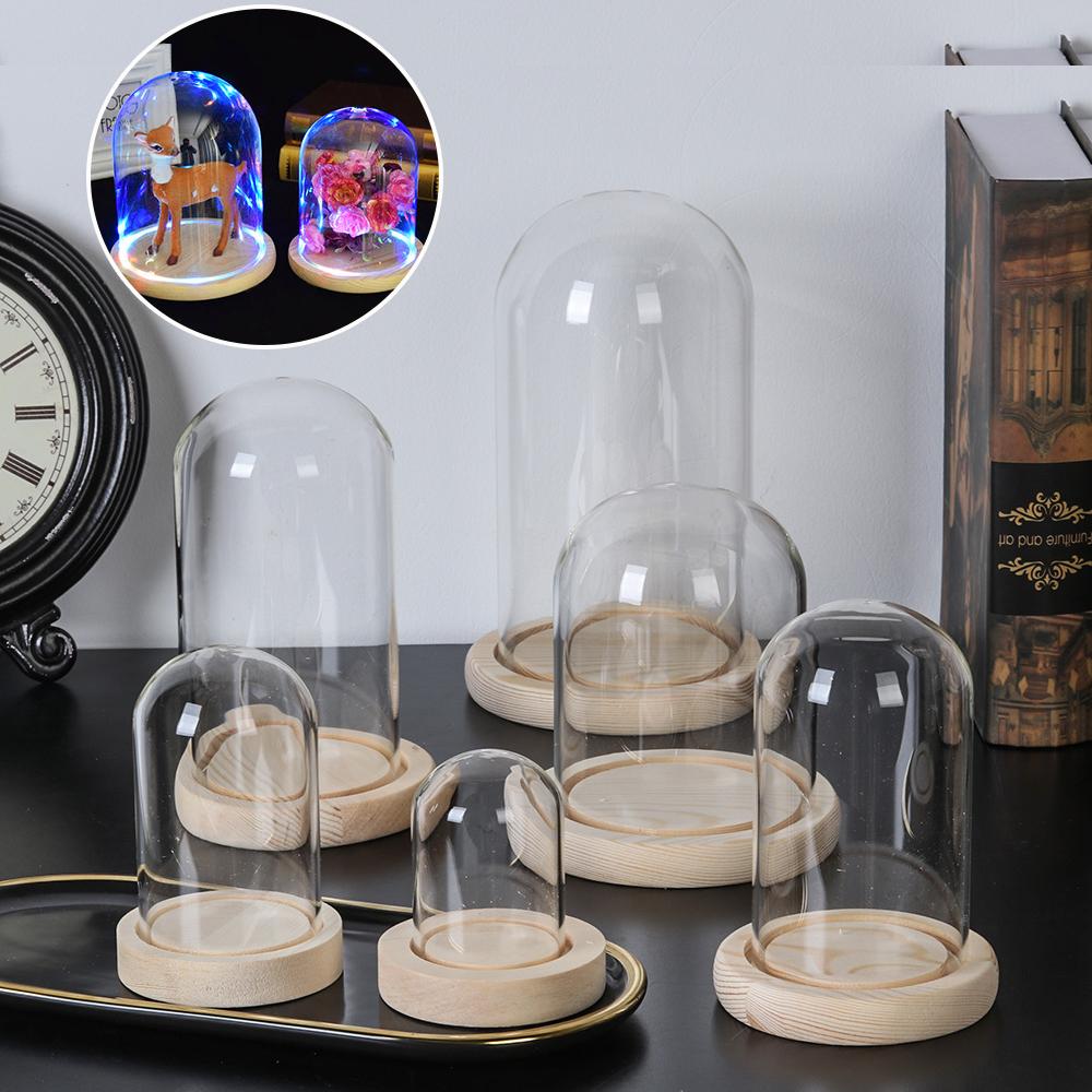 Display Stand Wood - Soporte de exhibición de tarro Cloche