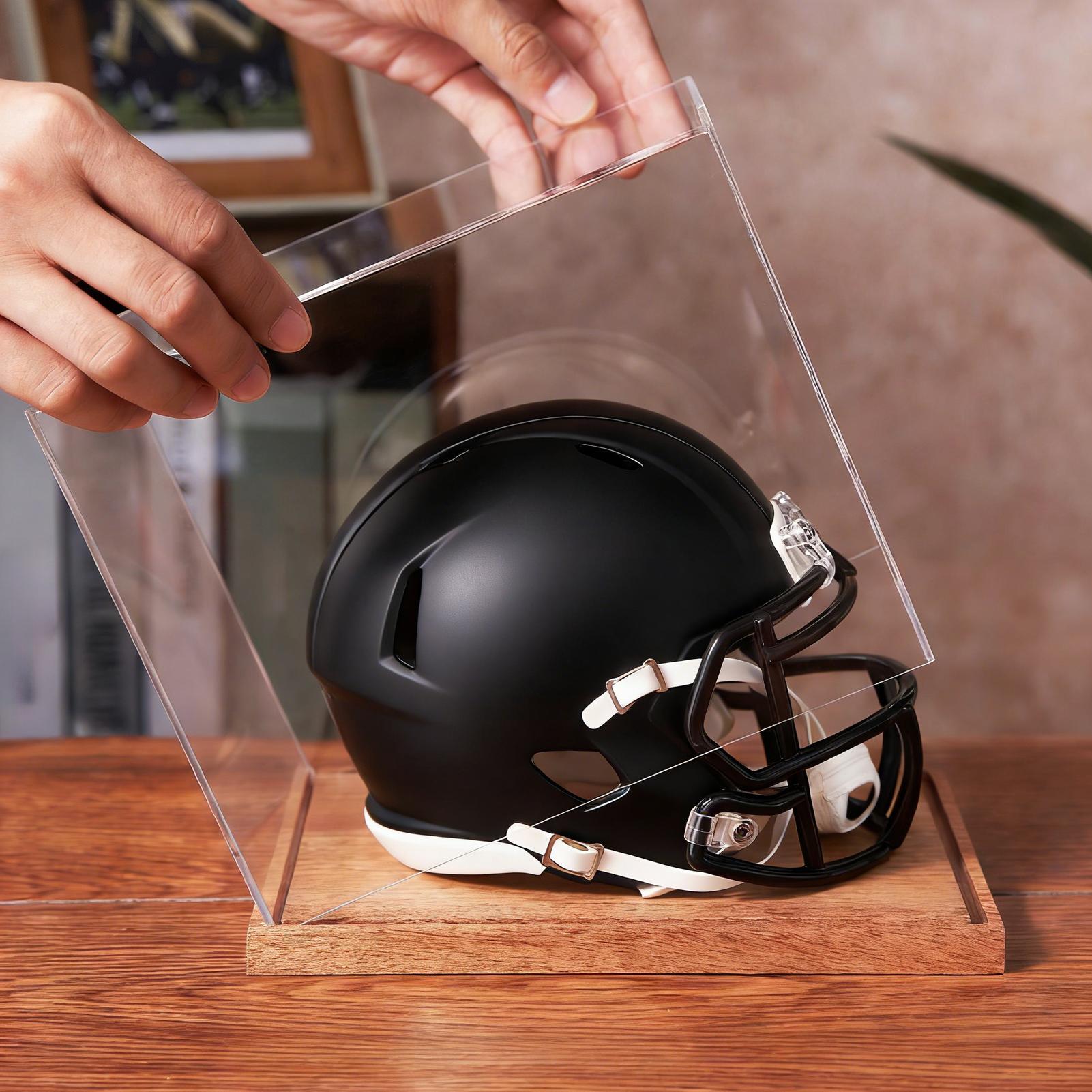 Vitrina transparente para casc - Display Stand Wood reseña y precio