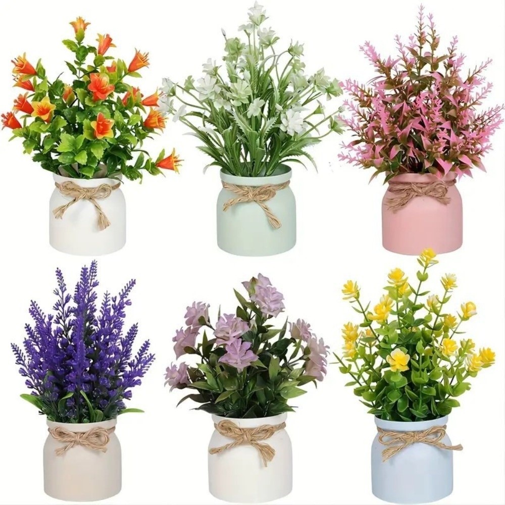 Nuevas flores falsas en maceta - Bonsai Garden Home reseña y precio